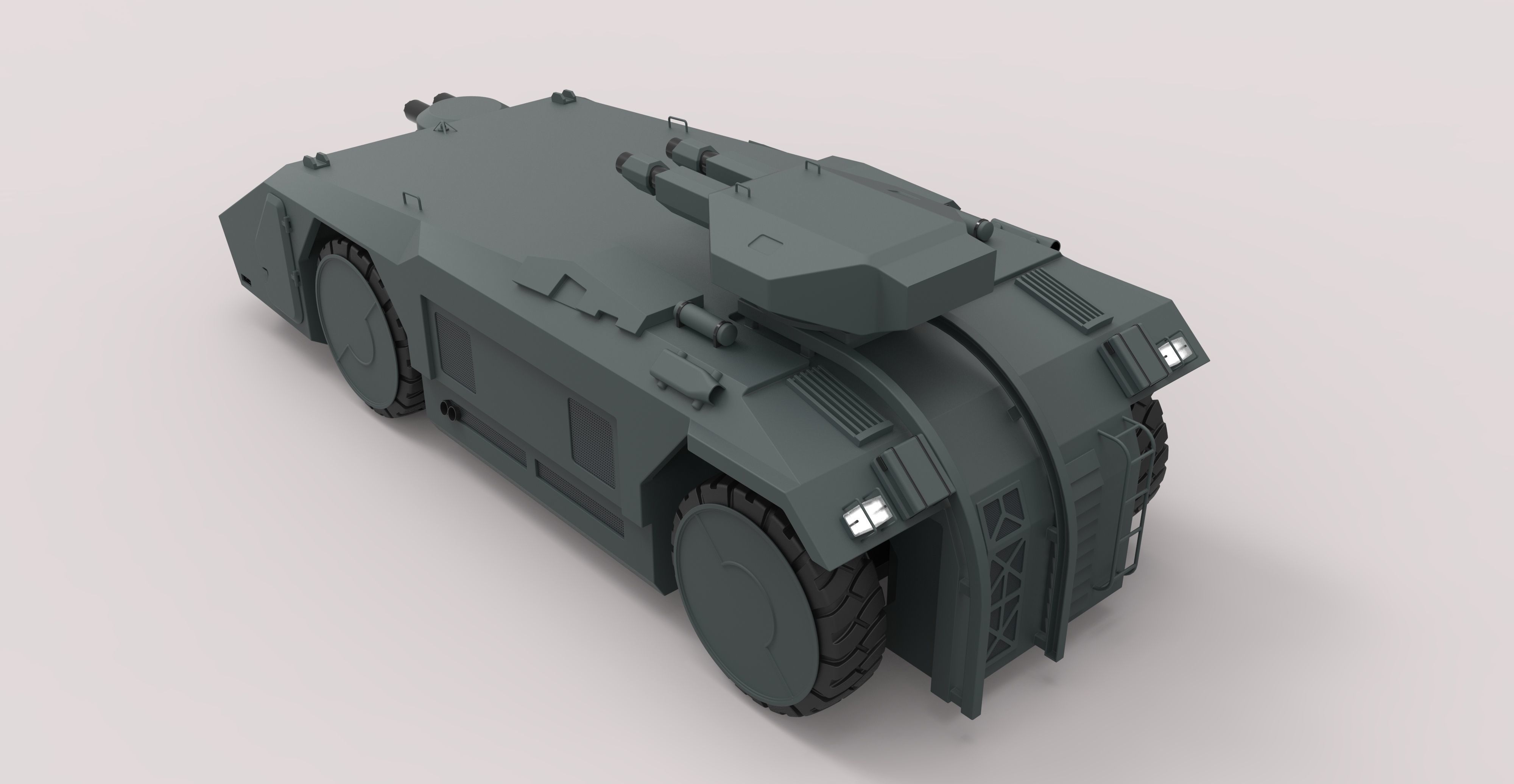 Armored personnel carrier M577 from the movie Aliens 3D model_18