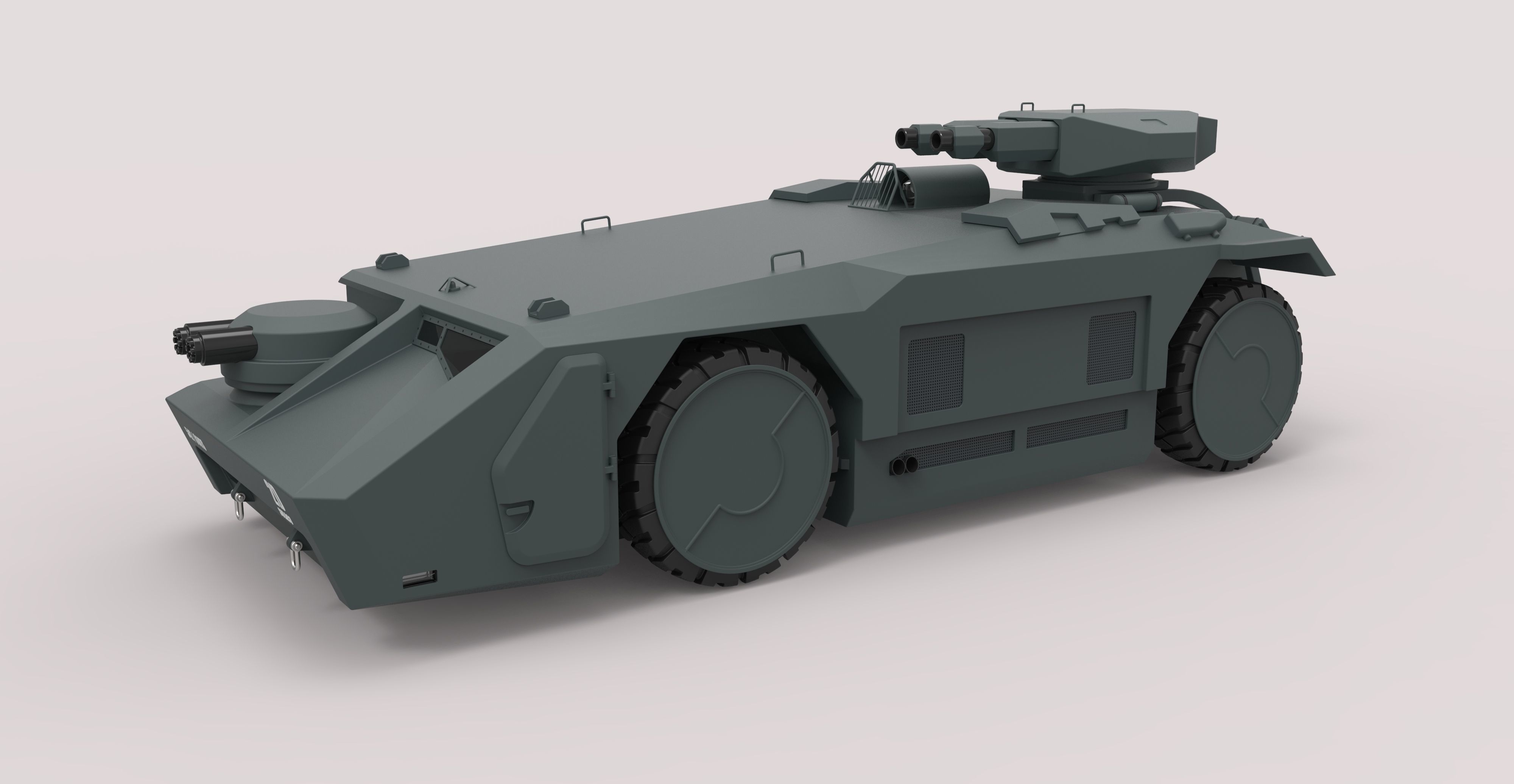 Armored personnel carrier M577 from the movie Aliens 3D model_2
