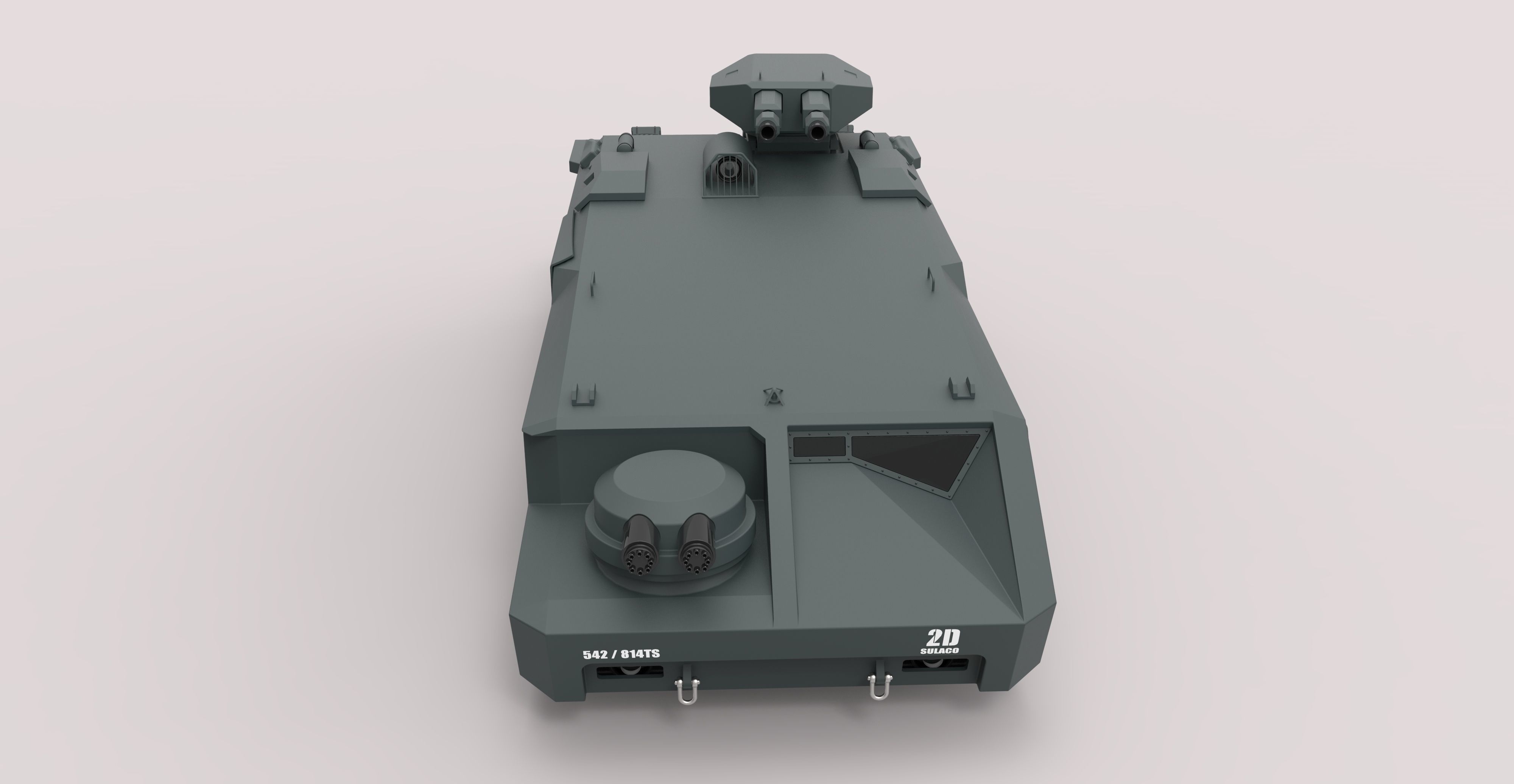 Armored personnel carrier M577 from the movie Aliens 3D model_6