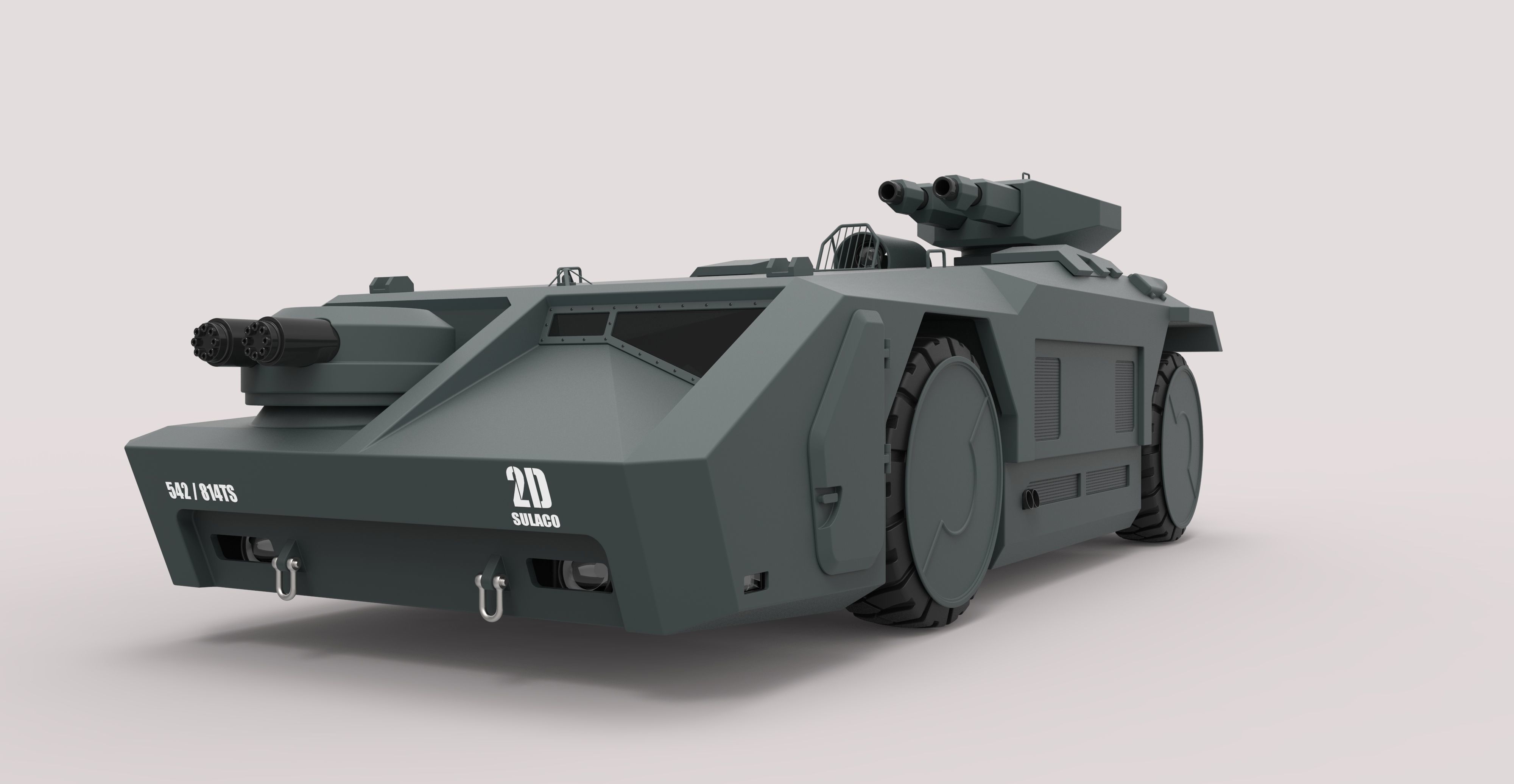 Armored personnel carrier M577 from the movie Aliens 3D model_5