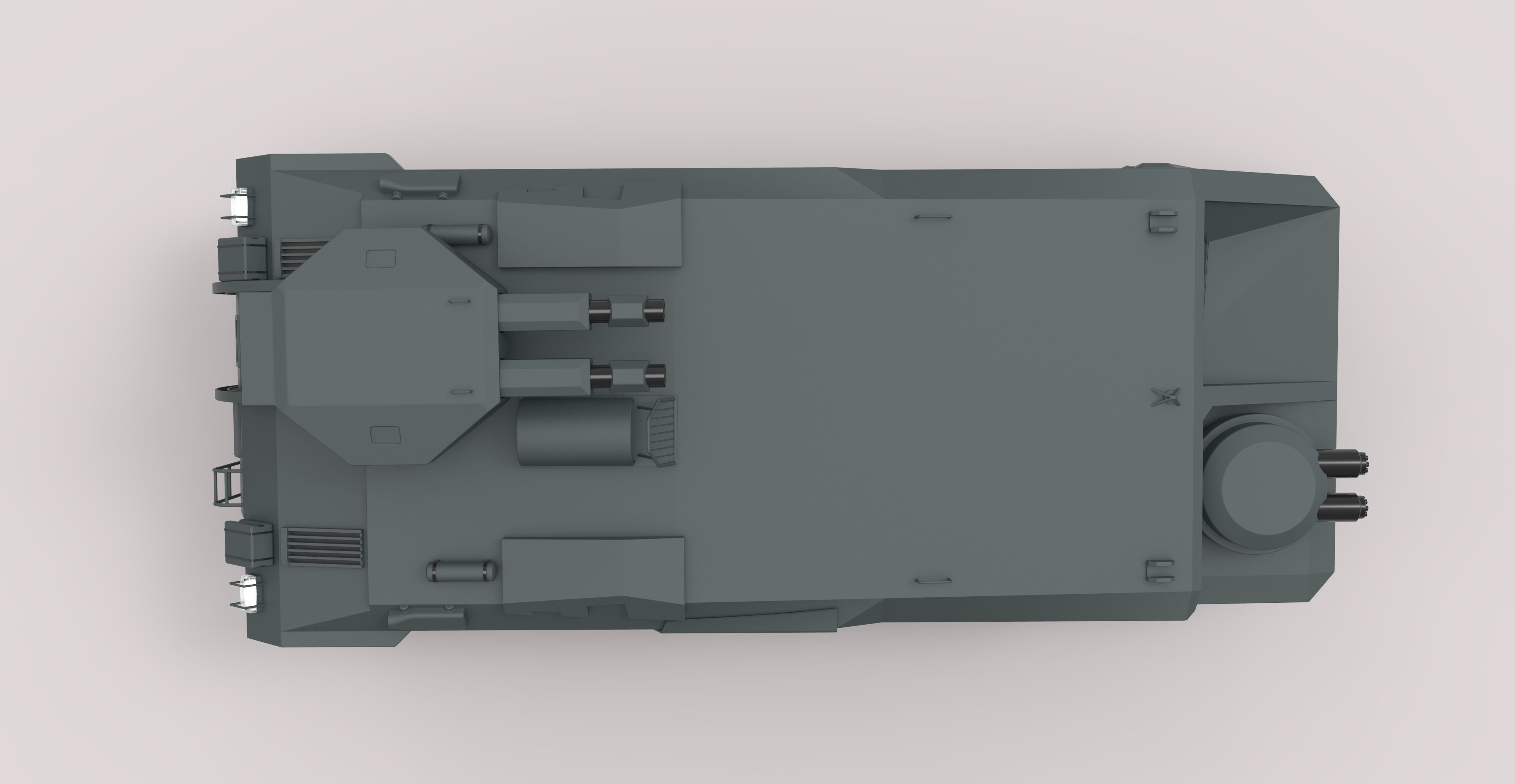 Armored personnel carrier M577 from the movie Aliens 3D model_13
