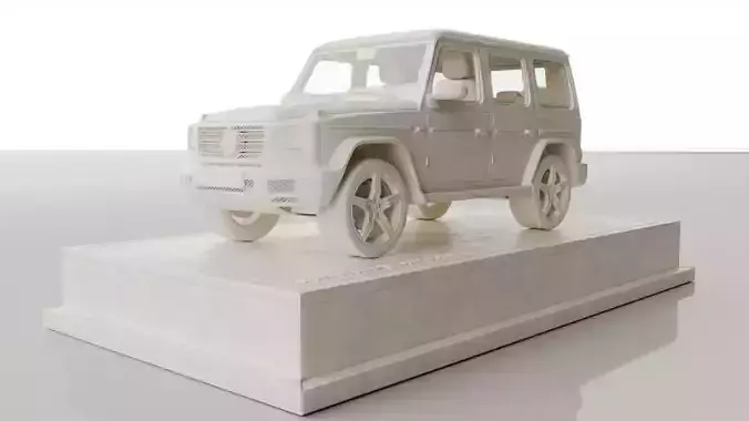 Mercedes-Benz-G500-2019-model-3dprinted model in clay