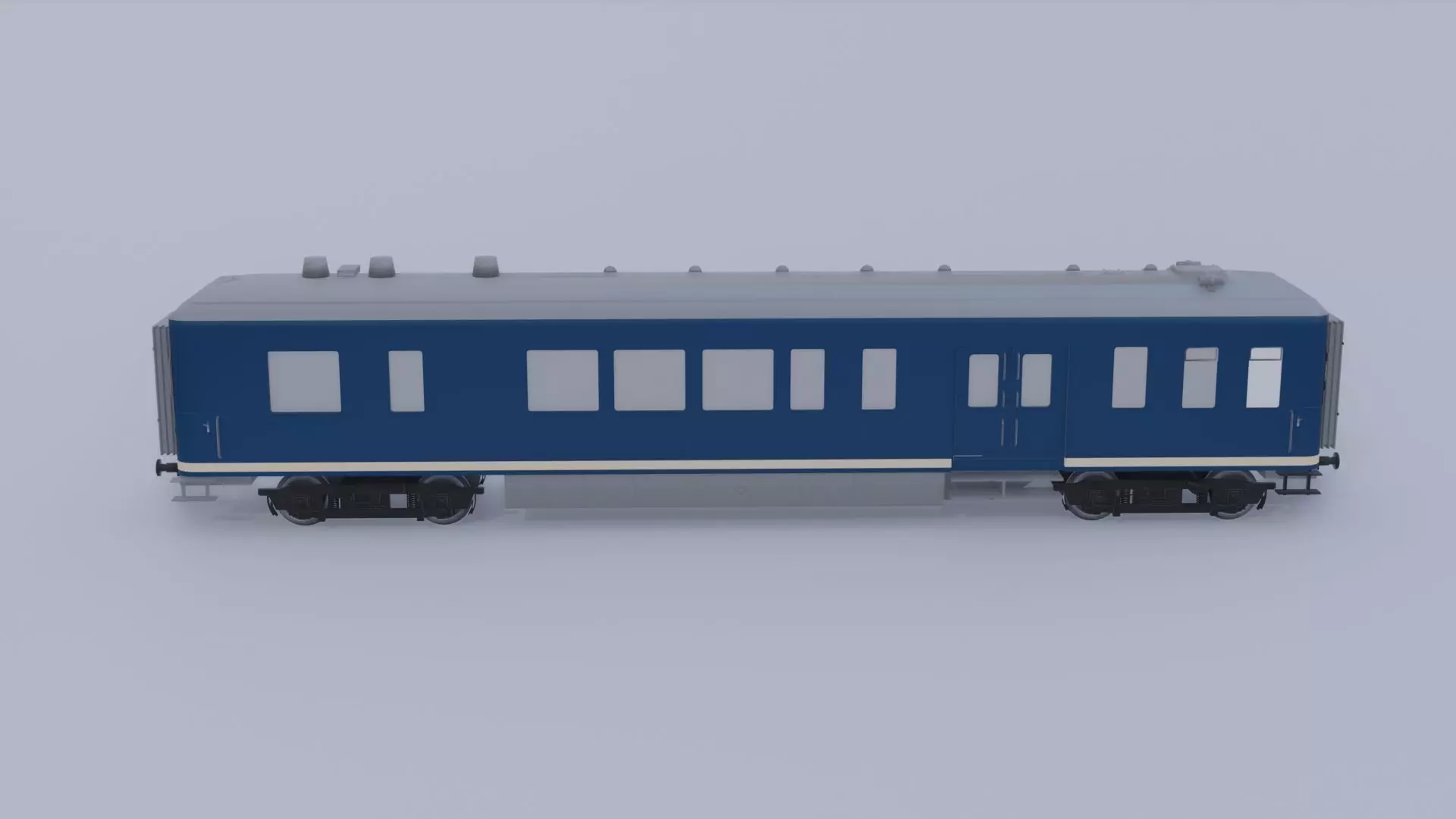 Dutch vintage dining car 3D model_1