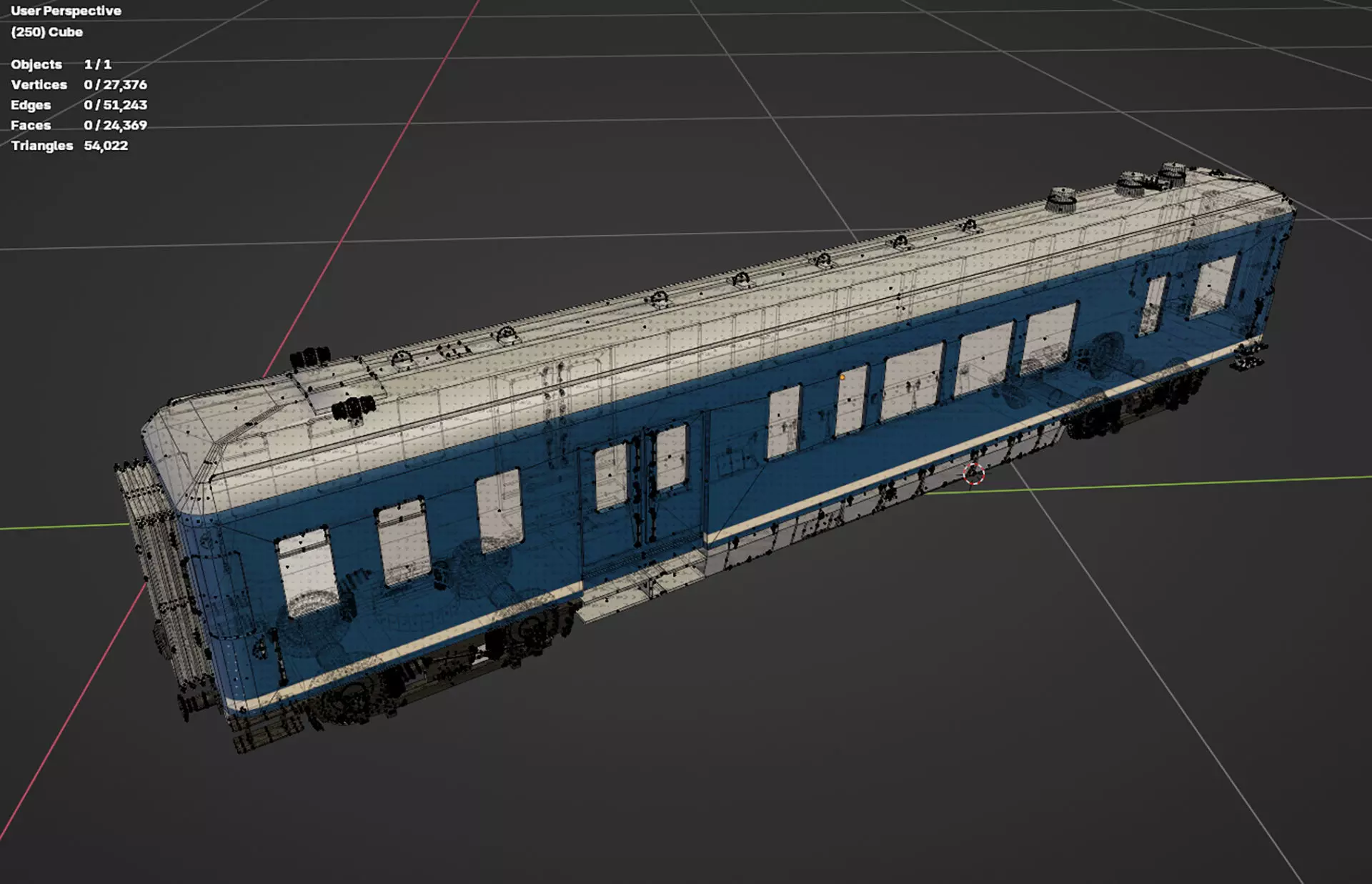 Dutch vintage dining car 3D model_8