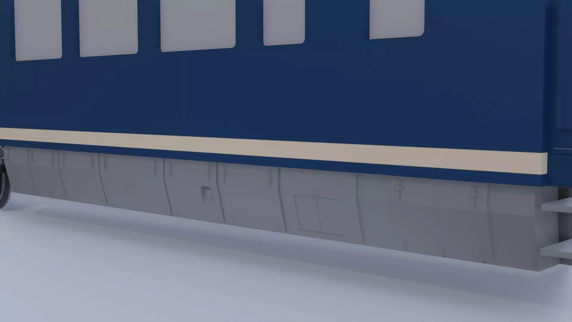 Dutch vintage dining car 3D model_6