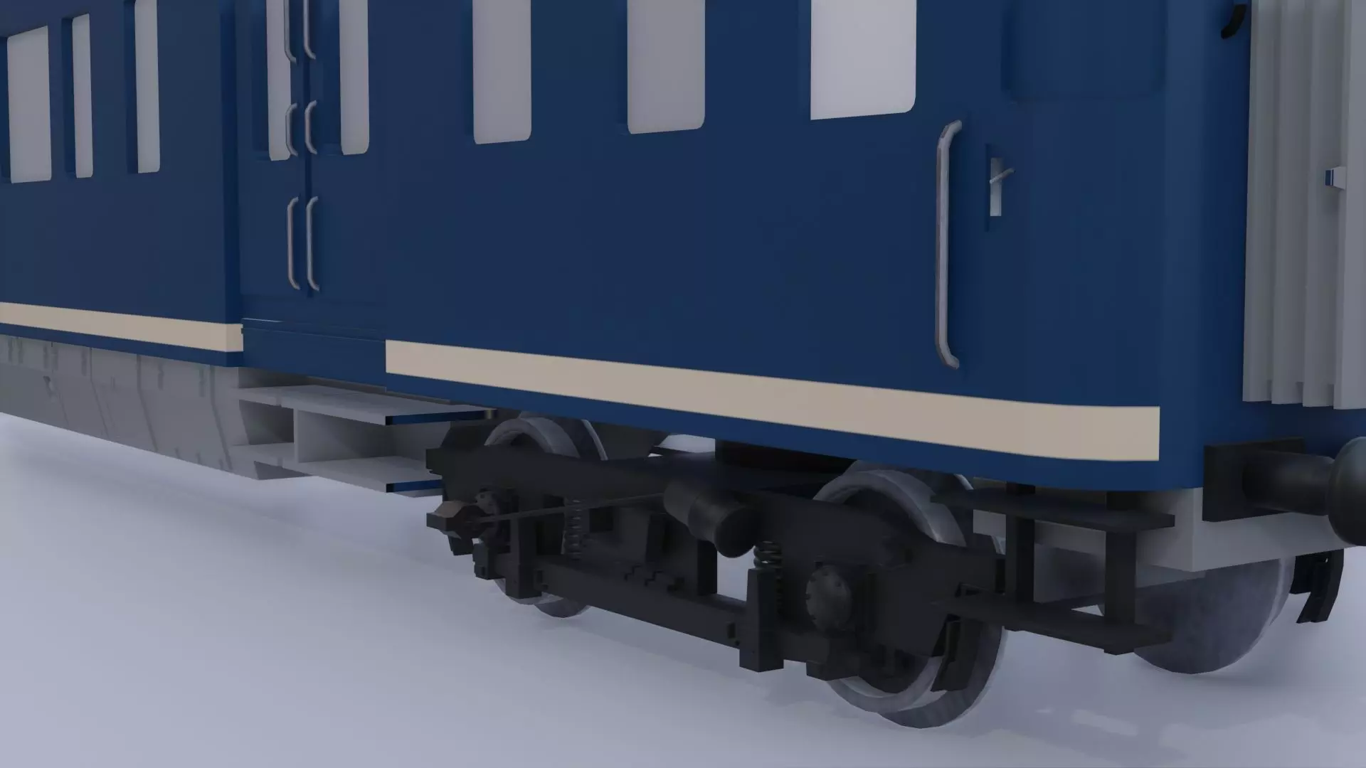 Dutch vintage dining car 3D model_5