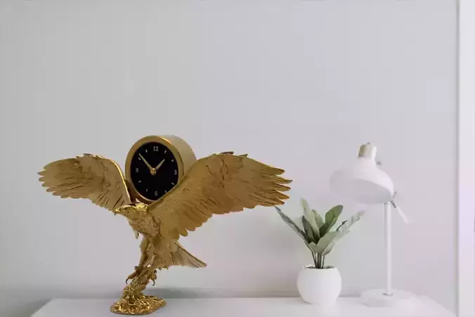 Eagle desk clock