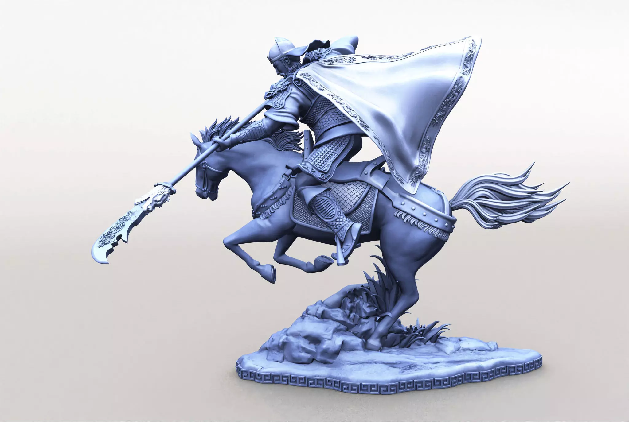 Guan-Yu dynasty warriors 3D print model_1