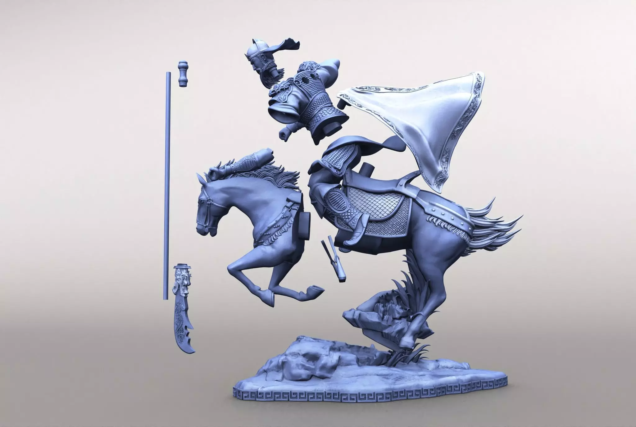 Guan-Yu dynasty warriors 3D print model_11