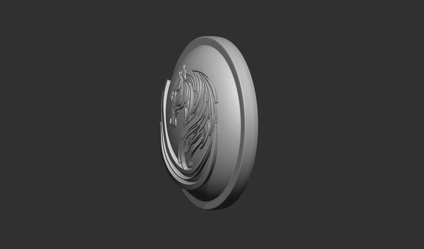 Horse Head Button 3D Printable Model 3D print model_5