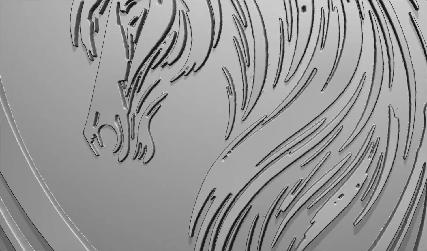 Horse Head Button 3D Printable Model 3D print model_4