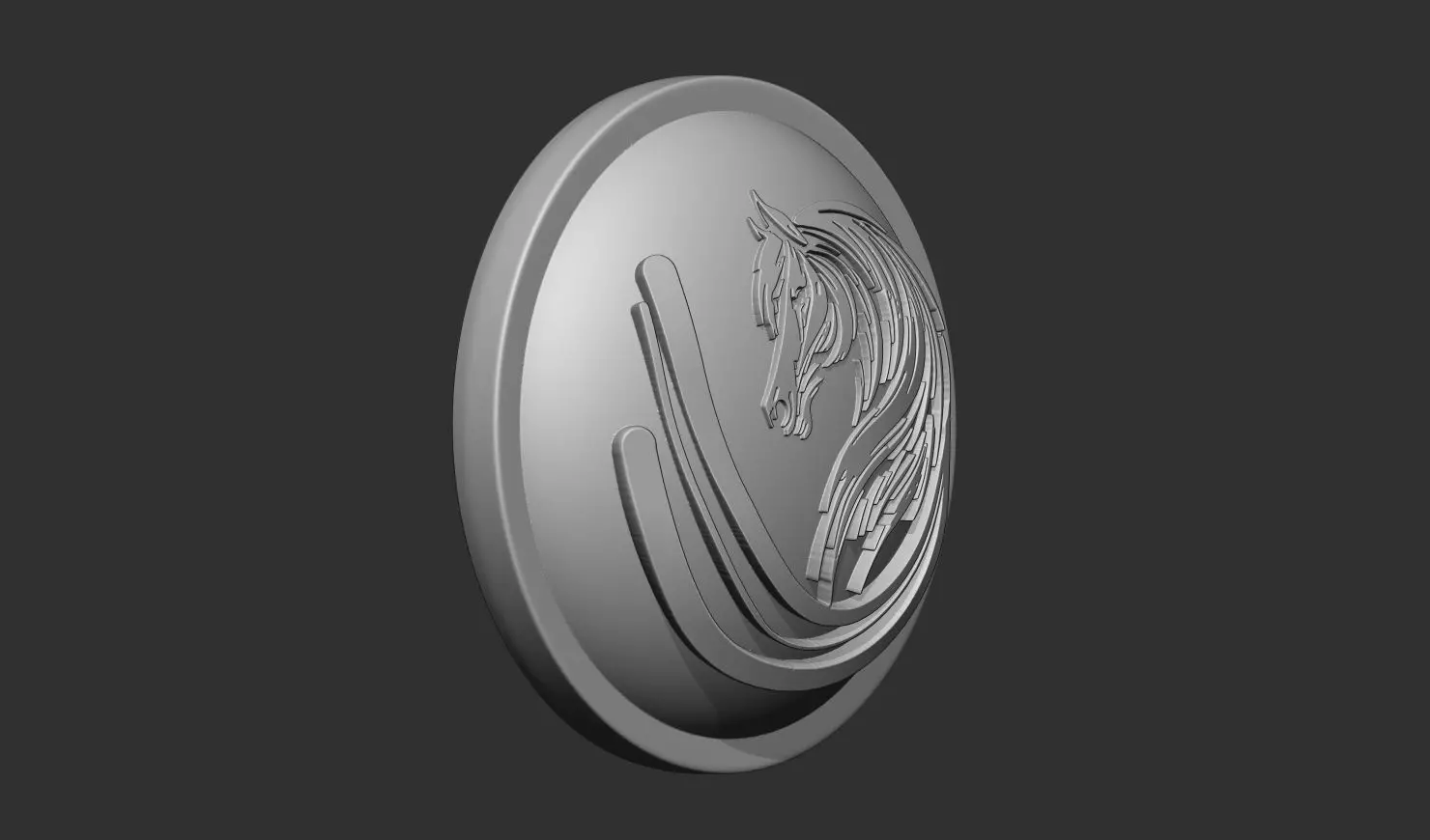Horse Head Button 3D Printable Model 3D print model_10