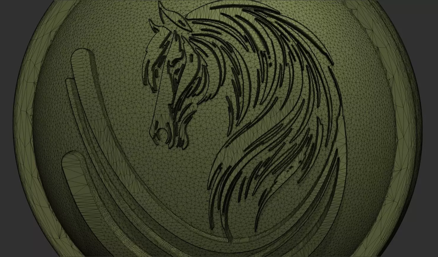 Horse Head Button 3D Printable Model 3D print model_13