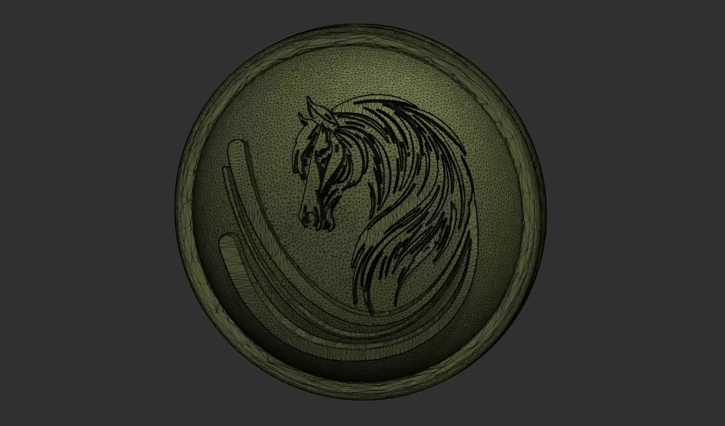 Horse Head Button 3D Printable Model 3D print model_12