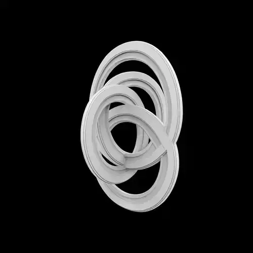Overlapping Circles Modern Wall Accent 3D Printable Model