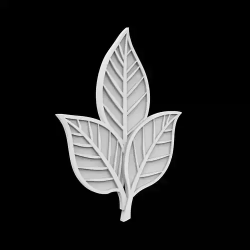Overlapping Leaf Layers Wall Accent 3D Printable Model