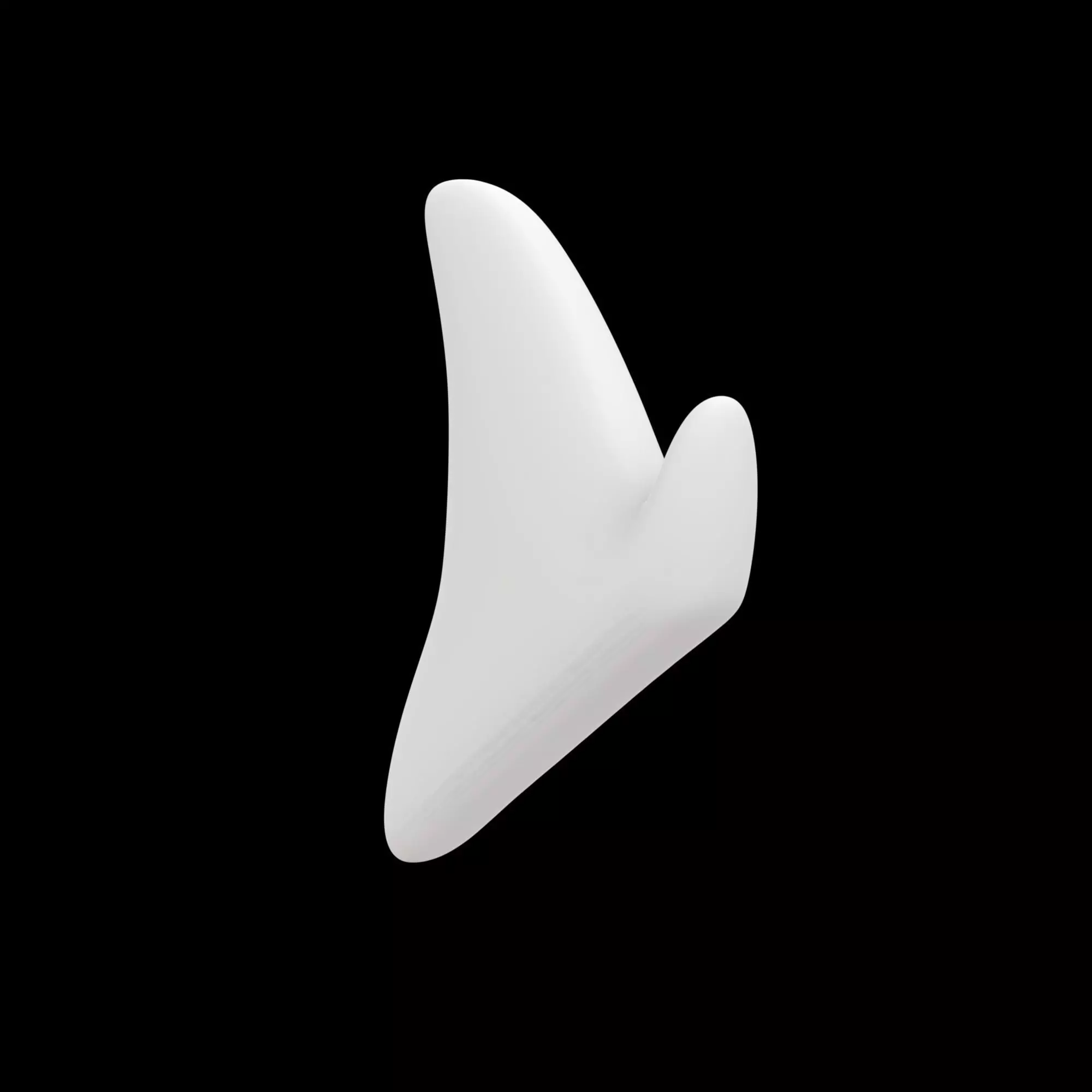 Shark Fin Wall Hanger 3D Printable Model 3D print model_6