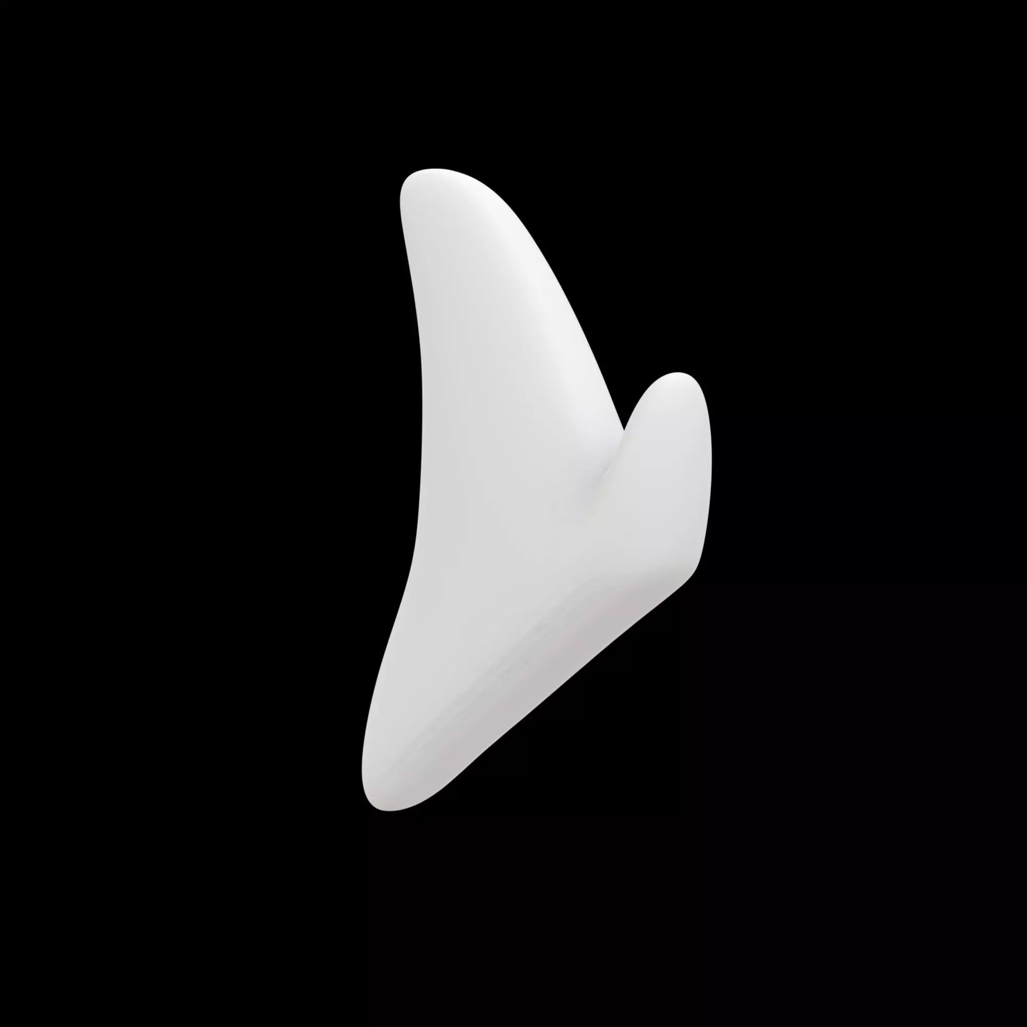 Shark Fin Wall Hanger 3D Printable Model 3D print model_0