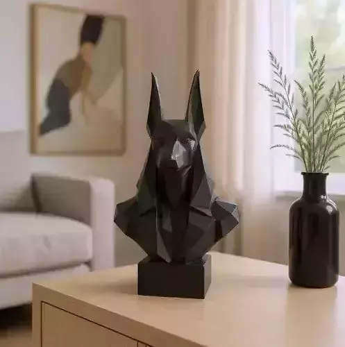 Low Poly Anubis Bust