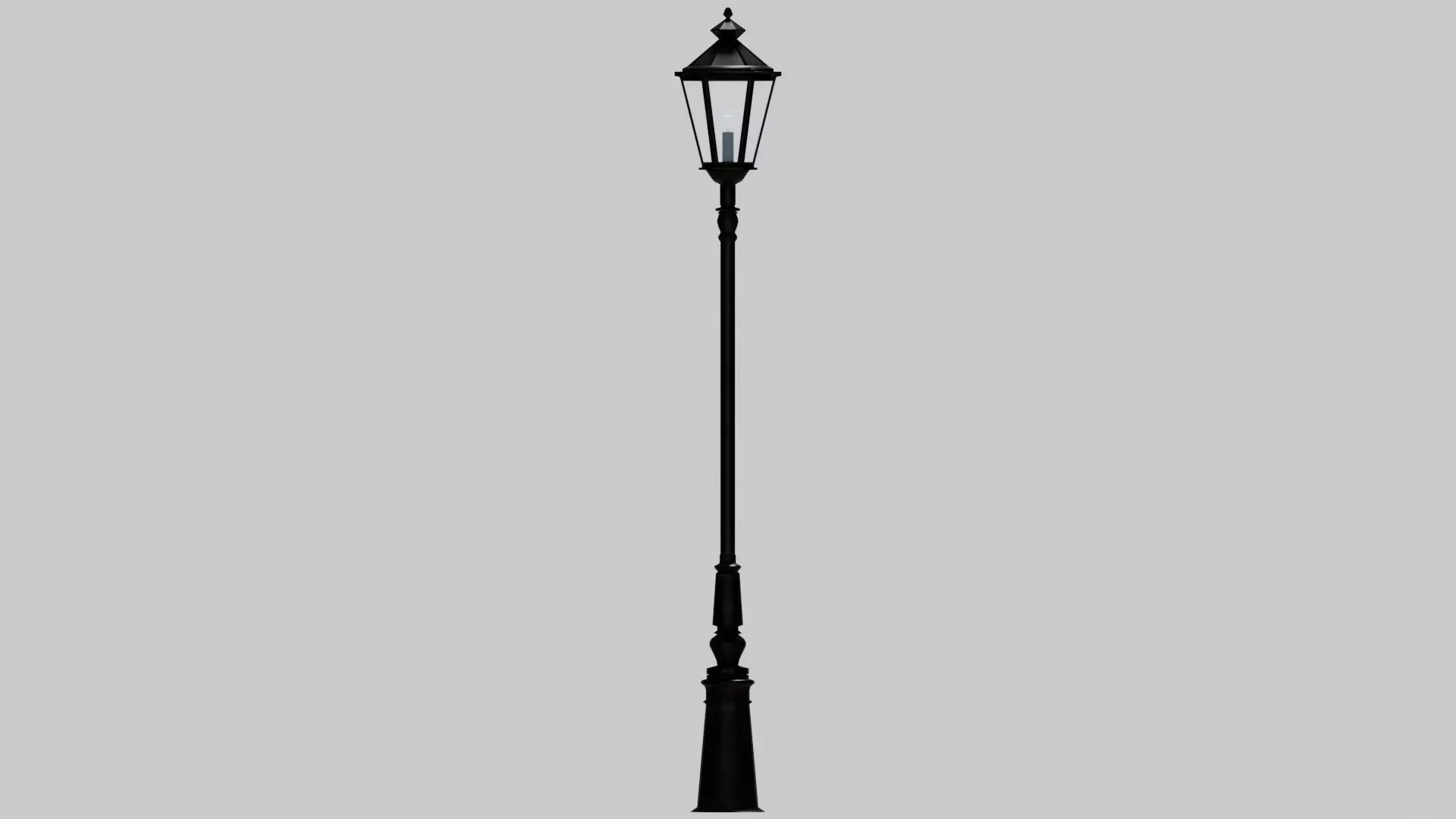 Victorian Lamp Post Low-poly 3D model