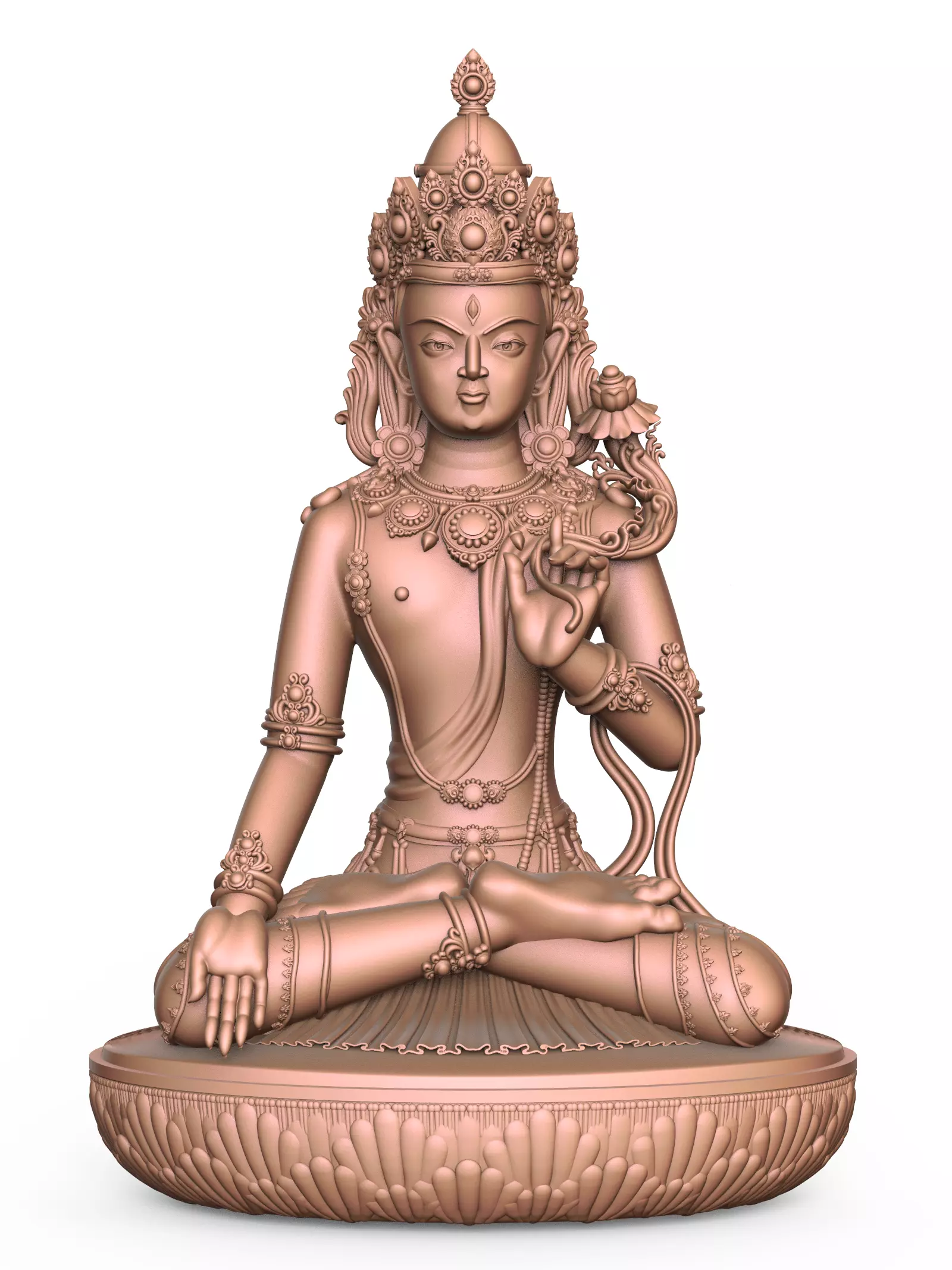 Bodhisattva 3D Model Spiritual Sculpture for CNC and 3D Printing Free 3D print model_5