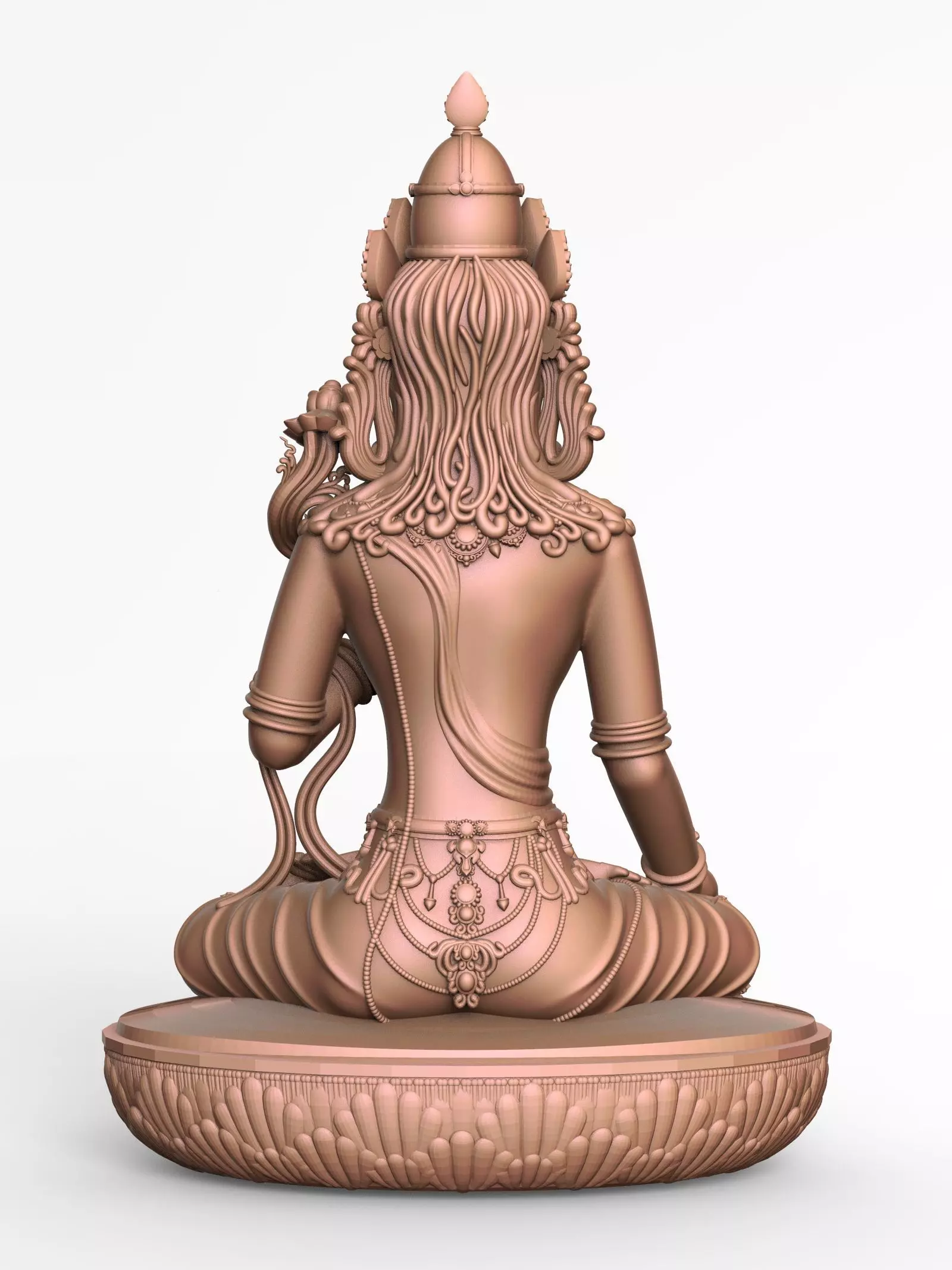 Bodhisattva 3D Model Spiritual Sculpture for CNC and 3D Printing Free 3D print model_2