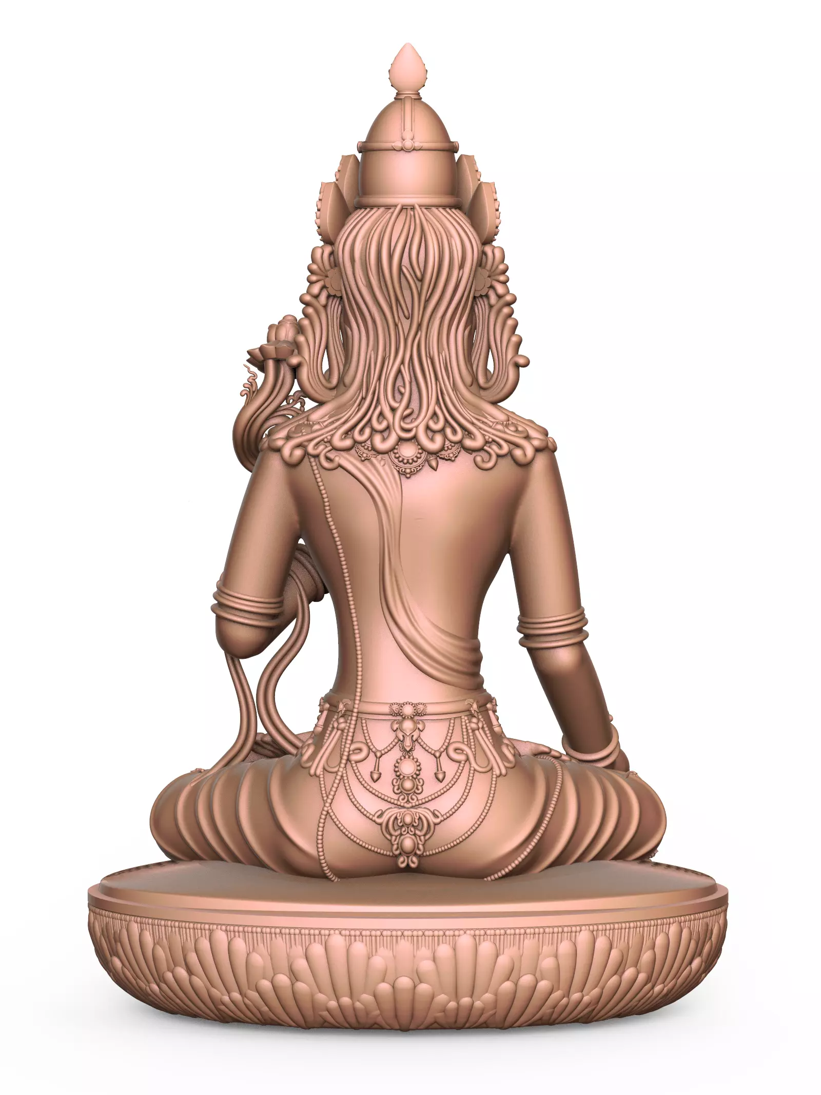 Bodhisattva 3D Model Spiritual Sculpture for CNC and 3D Printing Free 3D print model_6