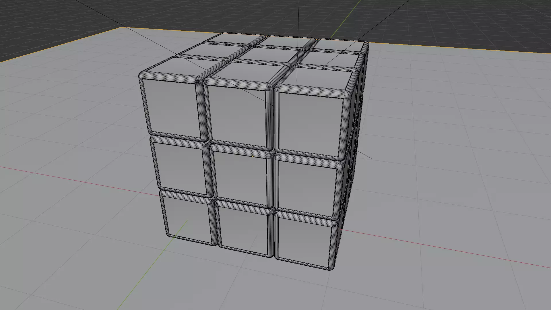 metal rubiks cube Low-poly 3D model_7