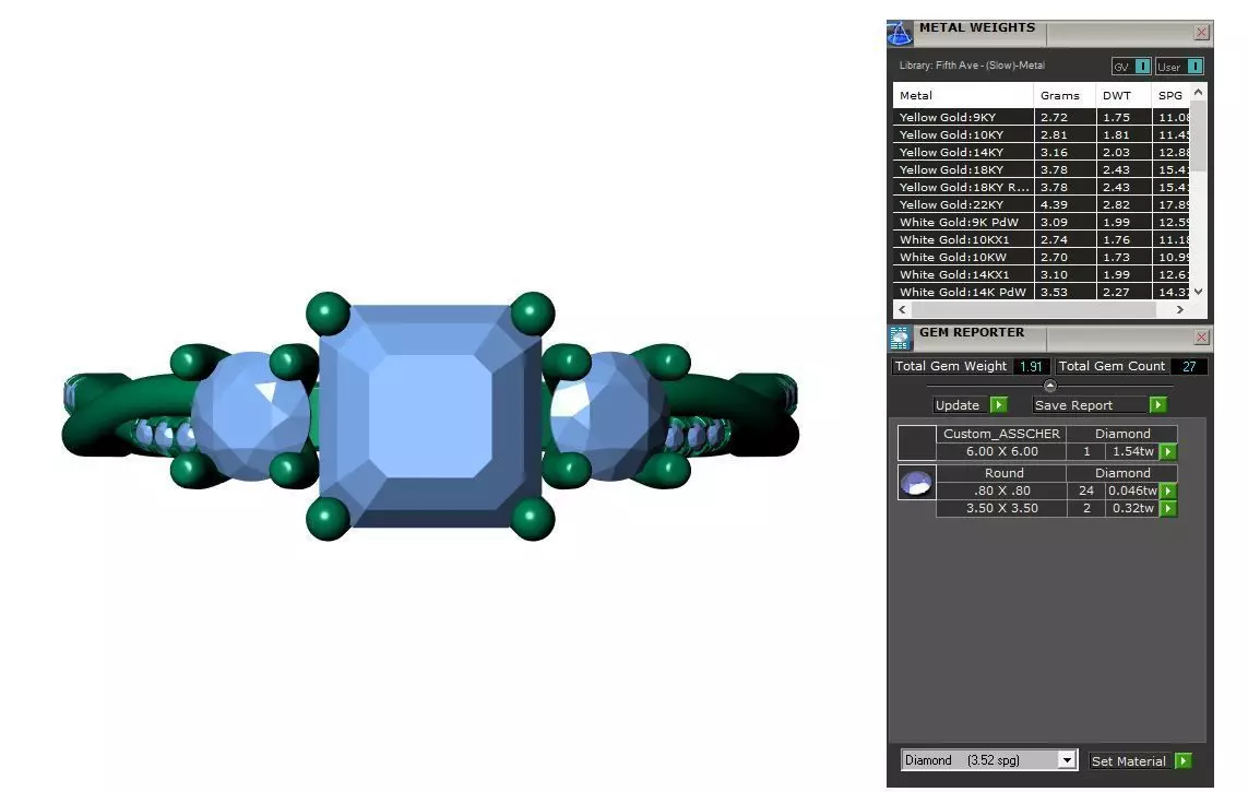 Solitaire ring 3D print model_7
