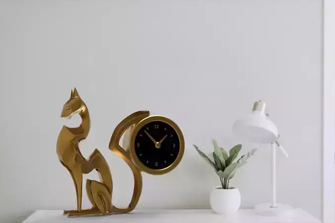 Cheetah desk clock