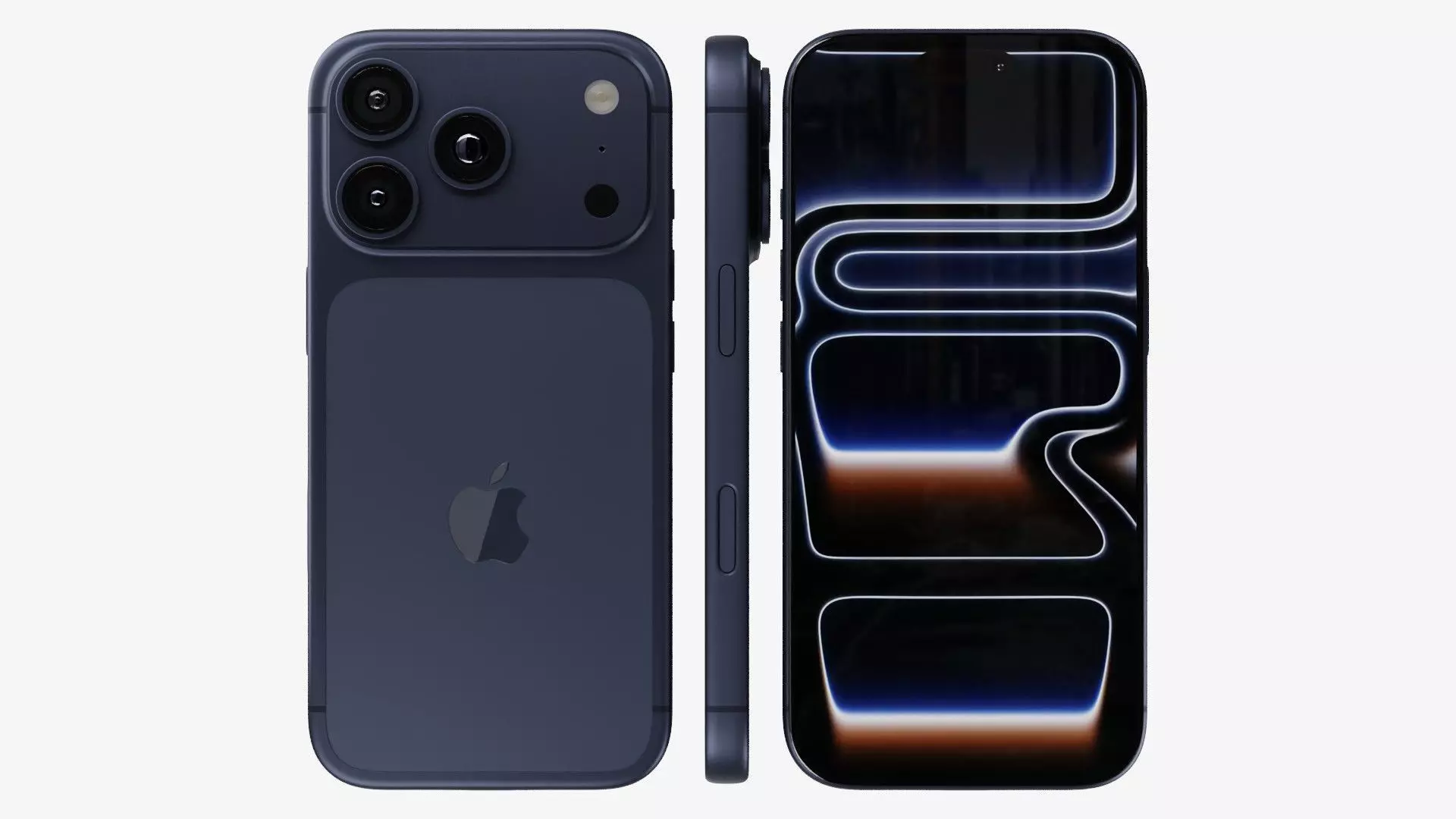 Apple iPhone 17 Pro Deep Blue 3D model_2