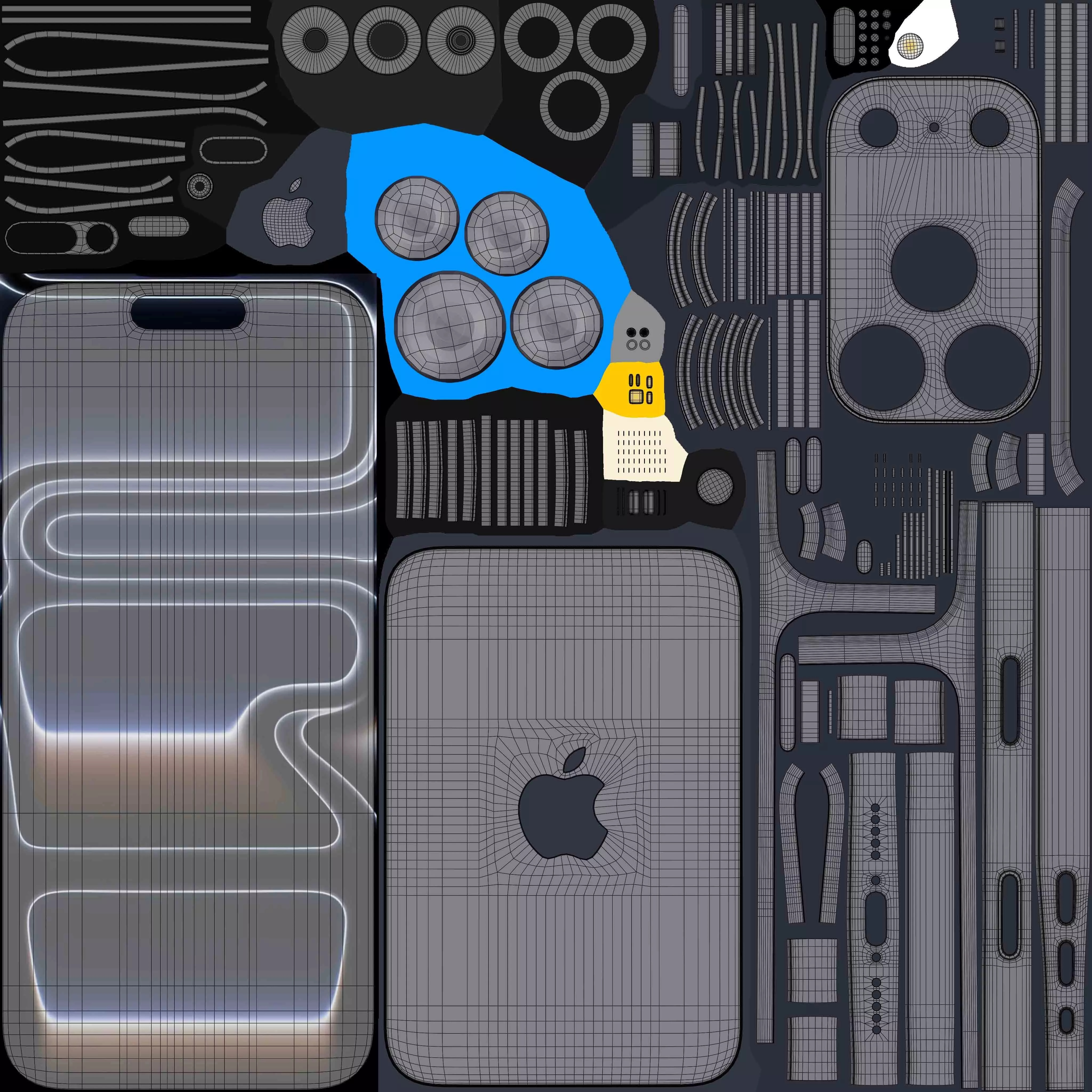 Apple iPhone 17 Pro Deep Blue 3D model_11