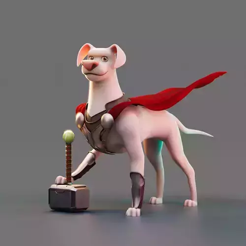 Labrathor Stylized Dog 3D Printable Model 