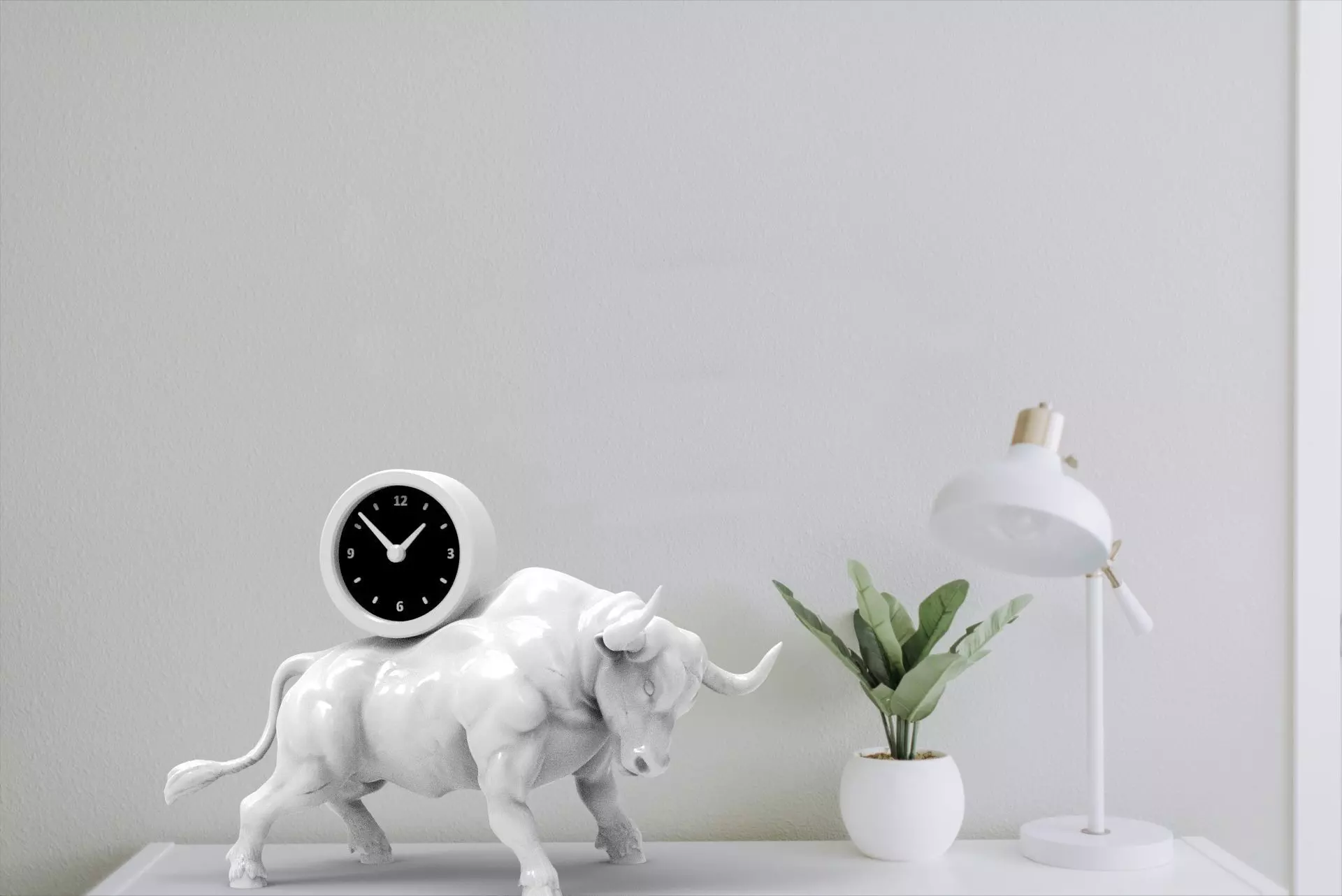 Bull desk clock 3D print model