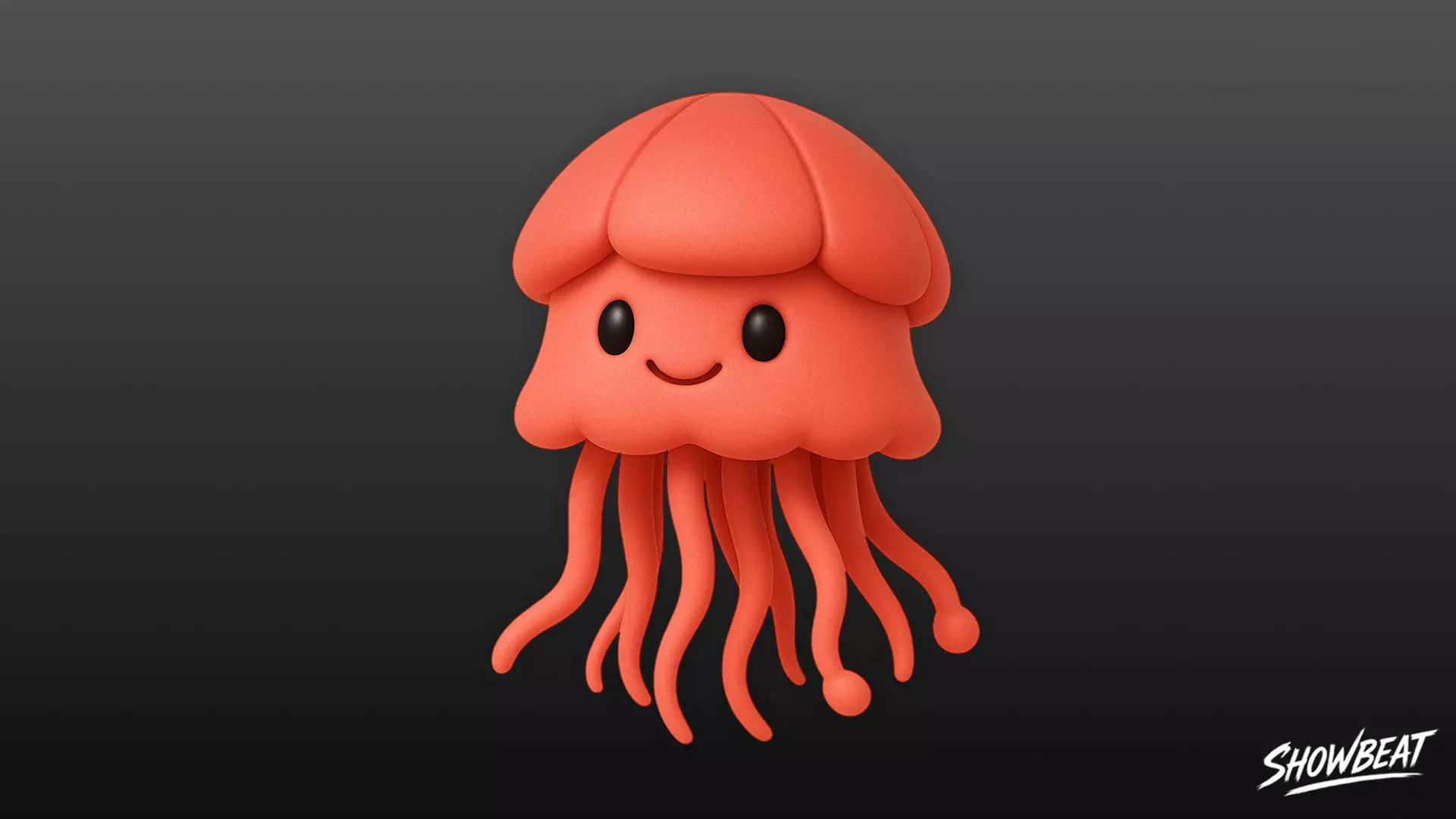Cartoon Plush Jellyfish Low-poly 3D model
