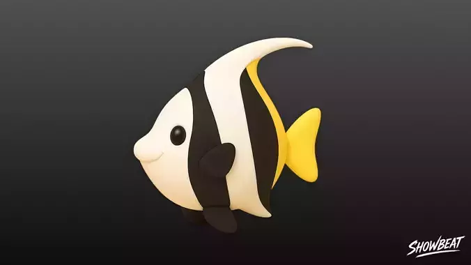 Cartoon Plush Moorish Low-poly 3D model