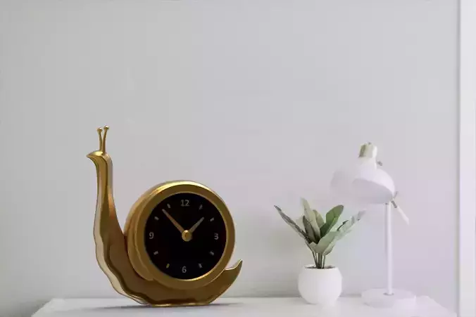 Snails desk clock
