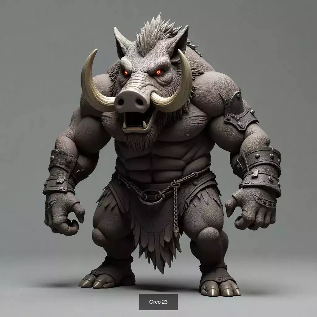 Horda Salvaje 30 Orcos STL para Impresion 3D 3D Model Collection_17