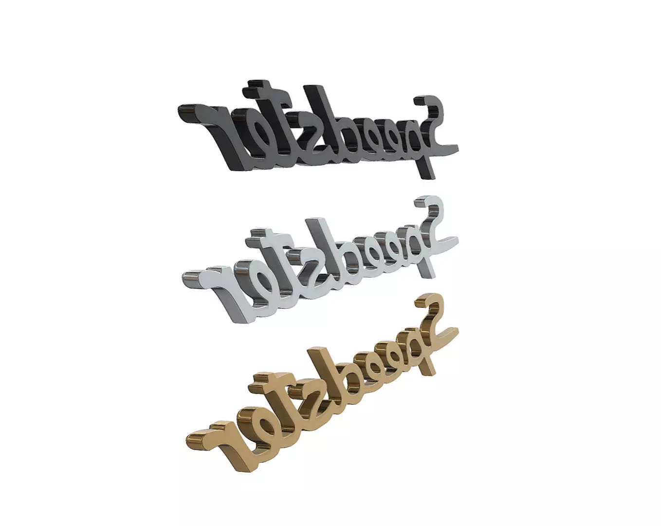 Speedster nameplate Porsche 3D print model_4