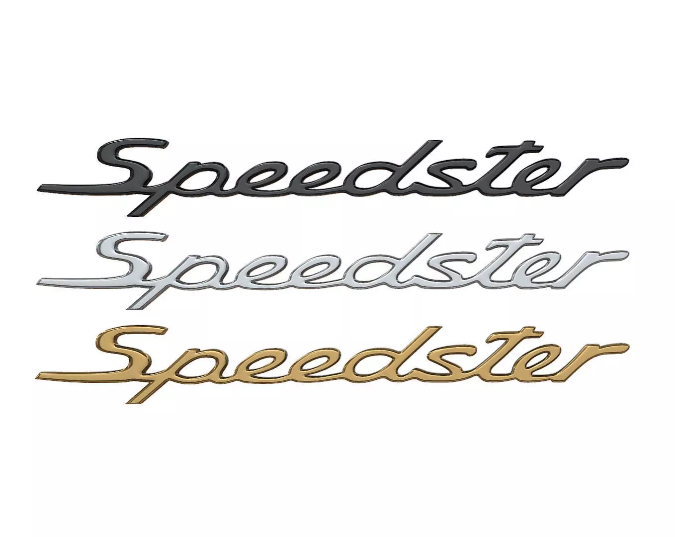 Speedster nameplate Porsche 3D print model_1