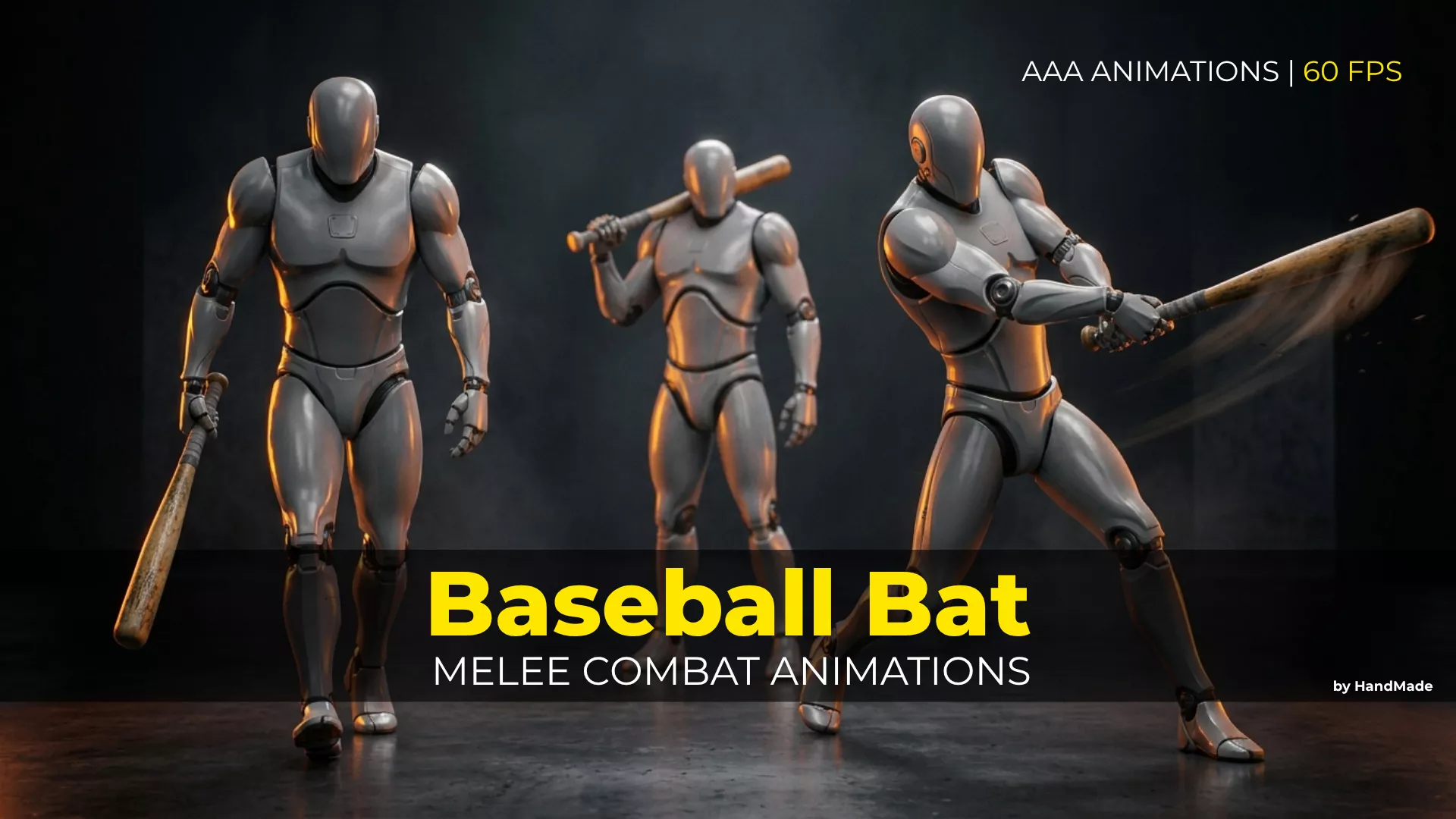 Baseball Bat Animations for Unreal Engine 3D model