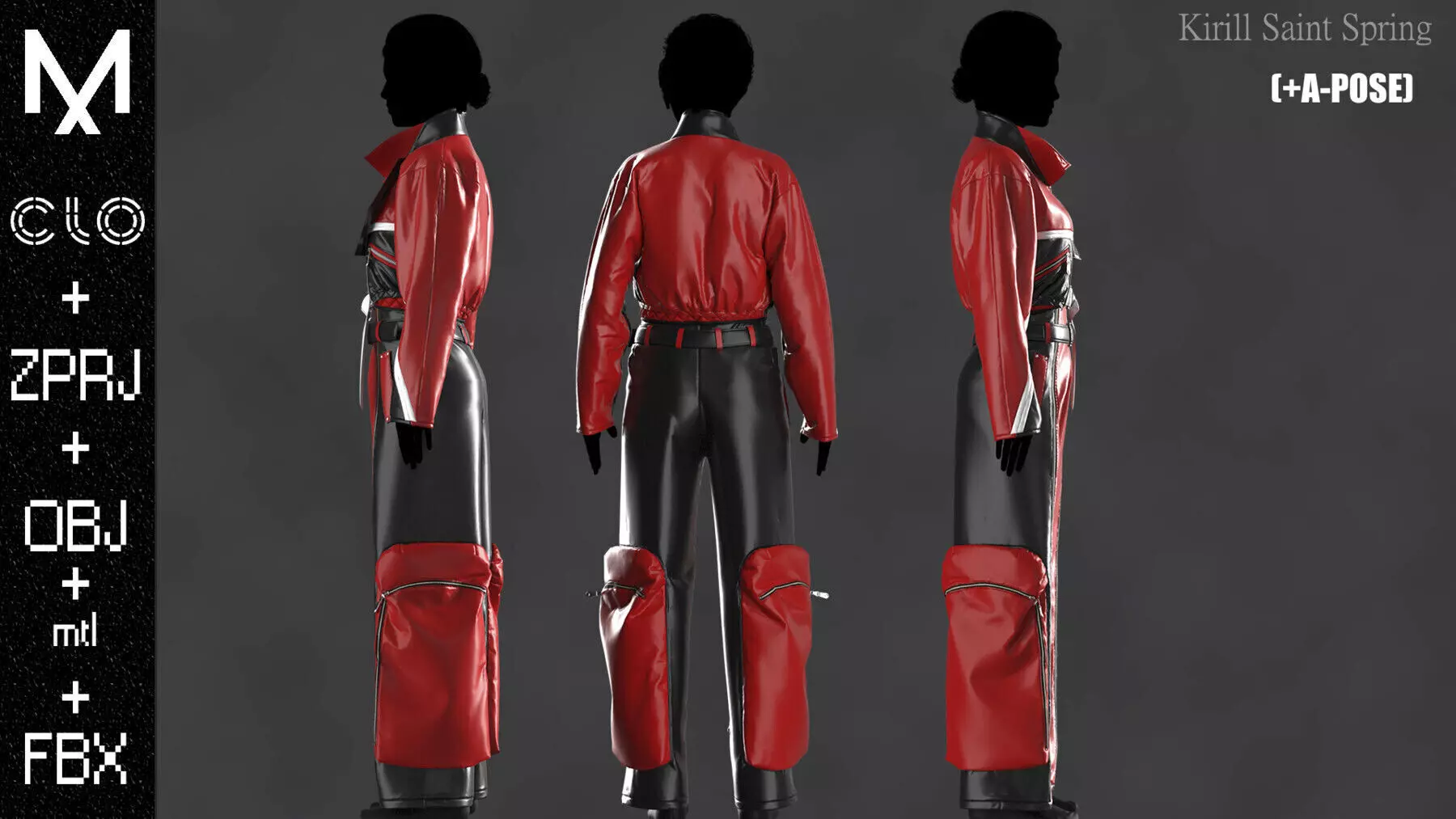 Female Outfit Marvelous designerClo3d OBJ mtl FBX ZPRJ 3D model_2