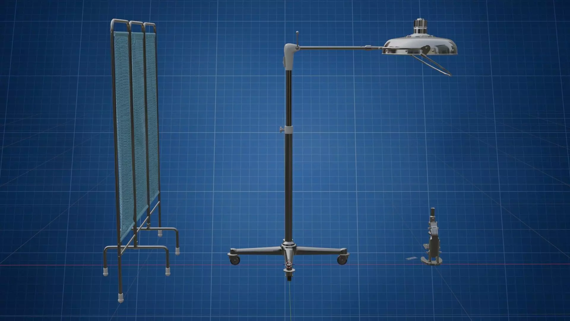 Microscope Lamp HP 3D model_1