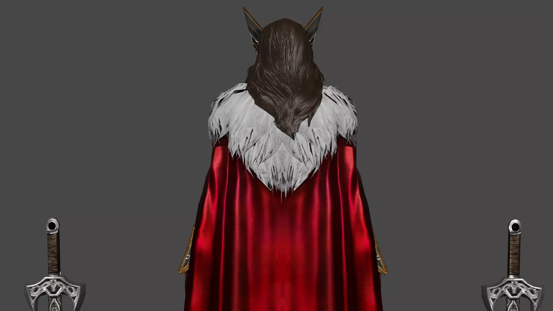 Sif Asgardian warrior  Low-poly 3D model_5