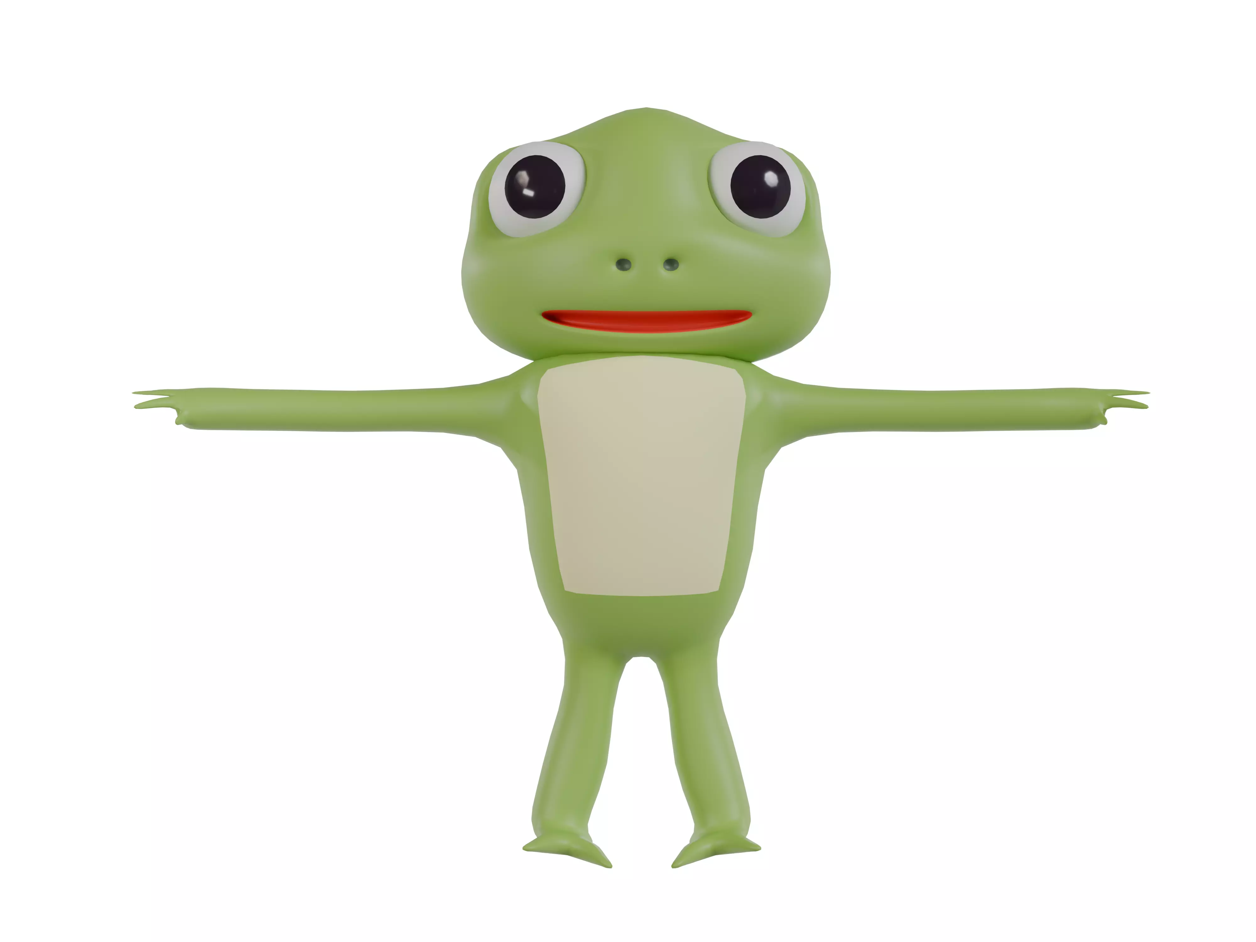 3D model of a cartoon frog 3D model_1