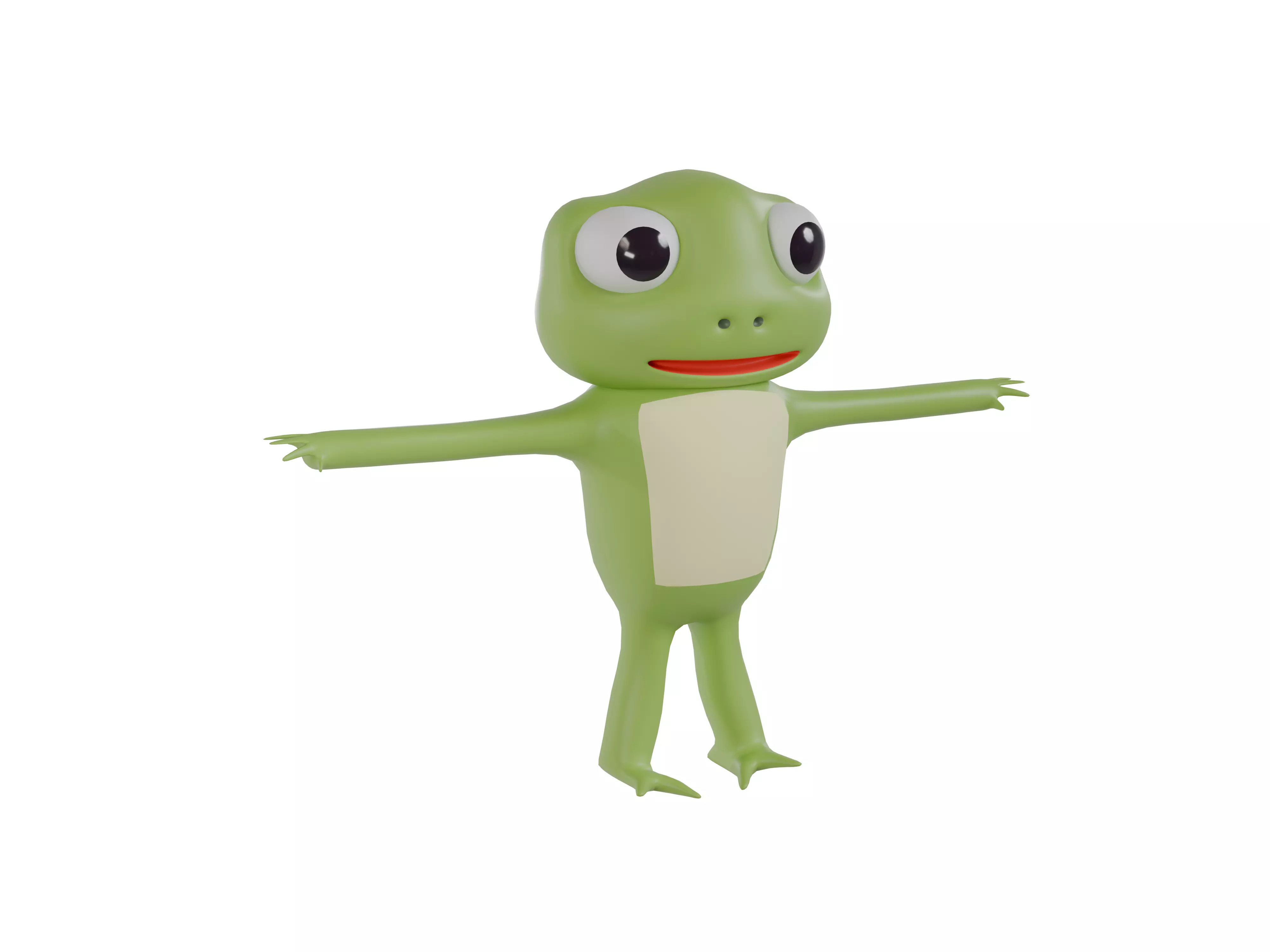 3D model of a cartoon frog 3D model_5