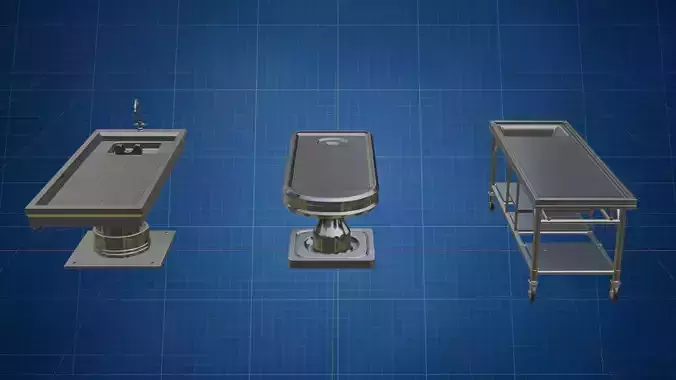 High Autopsy Table 3D model