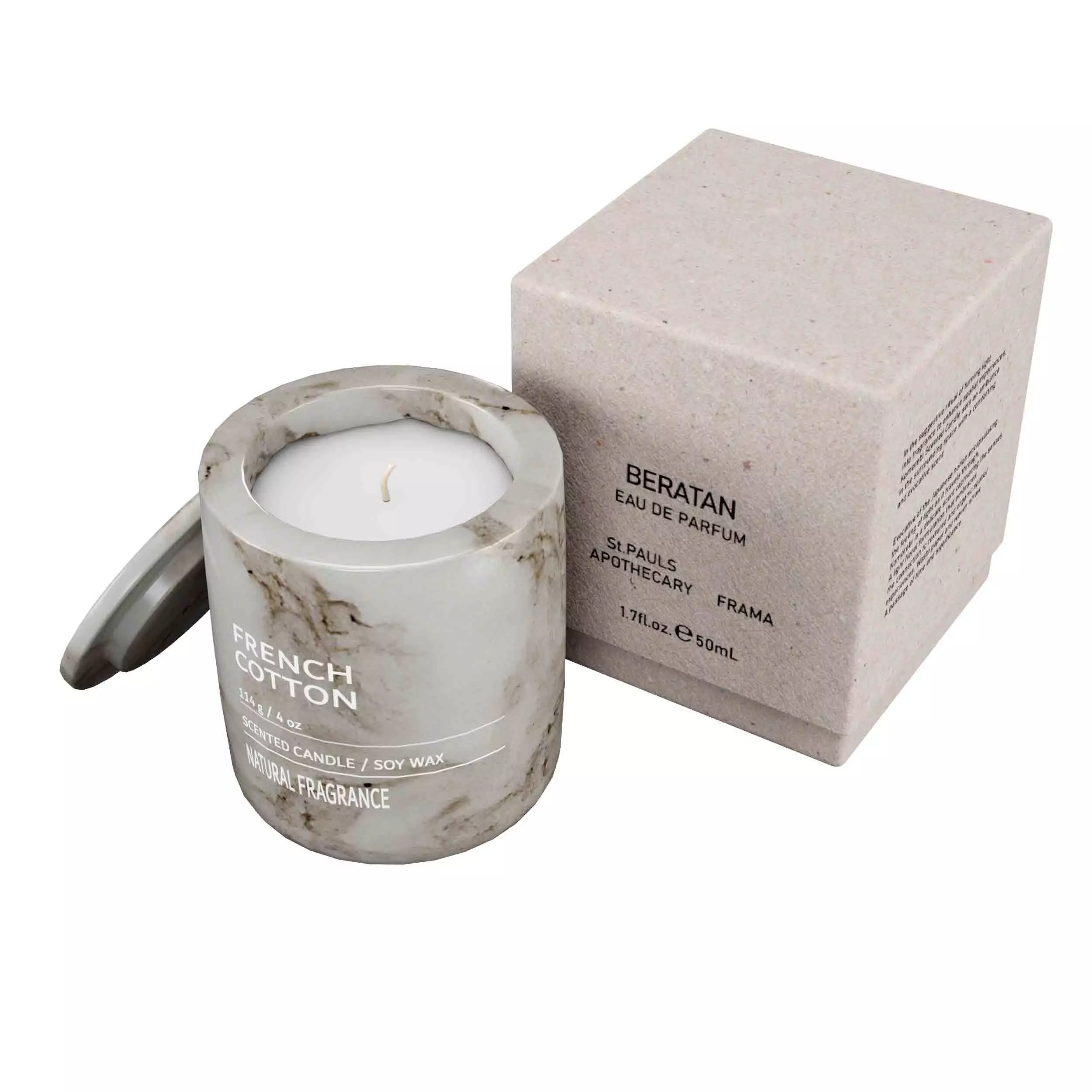 Candle with box 3D model_0