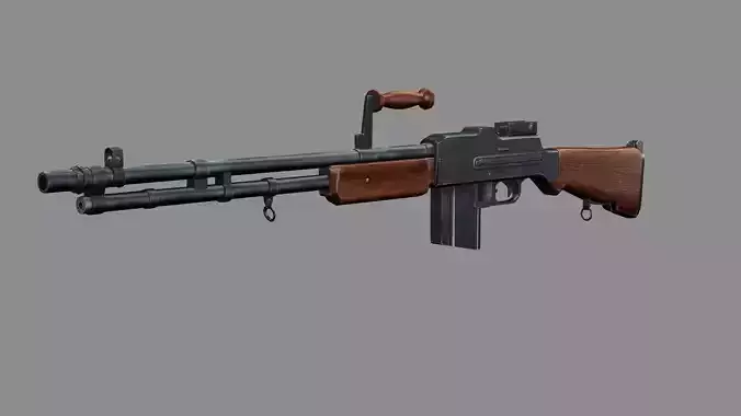 Assault Rifle L1A1 Fn Fal 3D Model