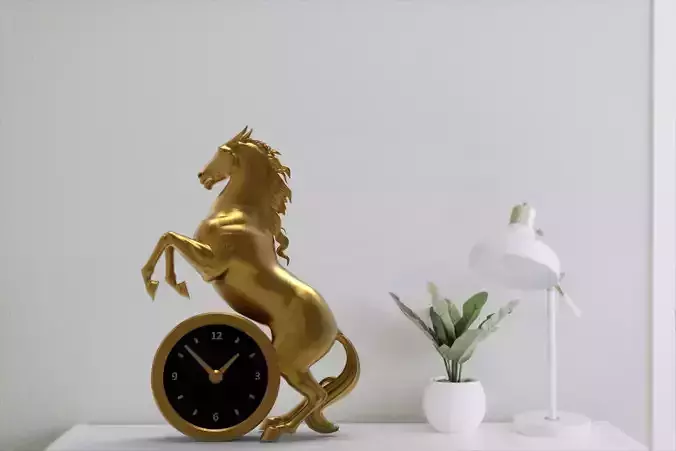 Horse desk clock